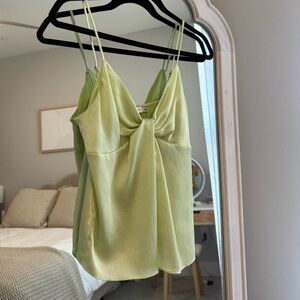 Green silky top vici